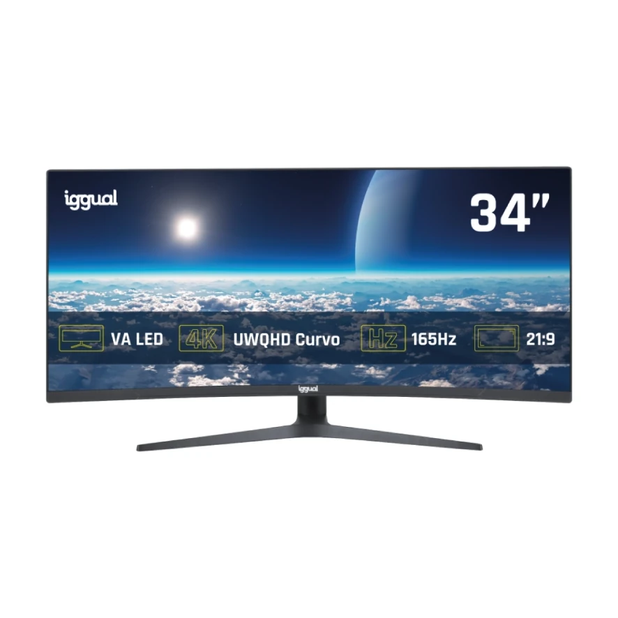 [826105] MONITOR CURVO IGGUAL 34" UWQHD 165 HZ 1 MS – IGG319543