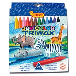 CERAS PLÁSTICAS TRIWAX EASY GRIP 24 COLORES TRIANGULARES 