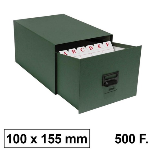[180326] FICHERO KARMAN CARTÓN 100 X 155 MM PARA 500 FICHAS Nº2
