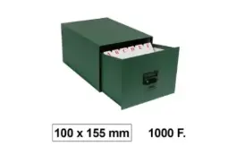 FICHERO KARMAN CARTÓN 100 X 150 MM PARA 1000 FICHAS Nº3
