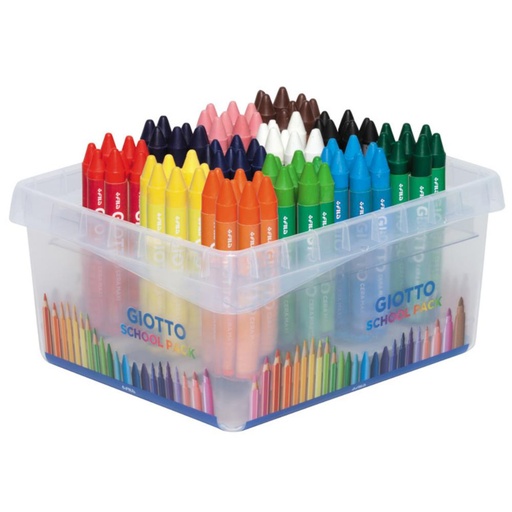 [649408] GIOTTO CERA MAXI WAX CRAYONS CLASS PACK 96UDS