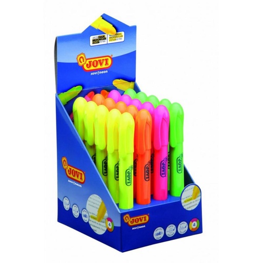 [118793] MARCADOR DE CERA GEL JOVI FLUORESCENTE EXPOSITOR 20 UDS