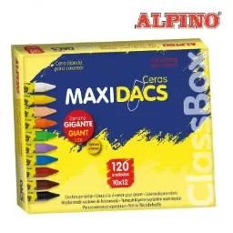 ALPINO CLASSBOX MAXIDACS 120 CERAS DE COLORES