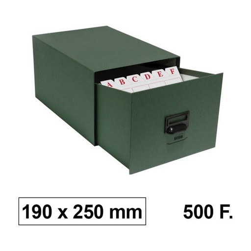 [180329] FICHERO KARMAN CARTÓN 190 X 250 MM PARA 500 FICHAS Nº5