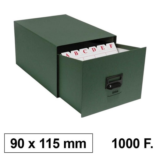 [180330] FICHERO KARMAN CARTÓN 90 X 115 MM PARA 1000 FICHAS Nº1