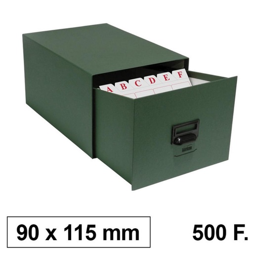 [180325] FICHERO KARMAN CARTÓN 90 X 115 MM PARA 500 FICHAS Nº1