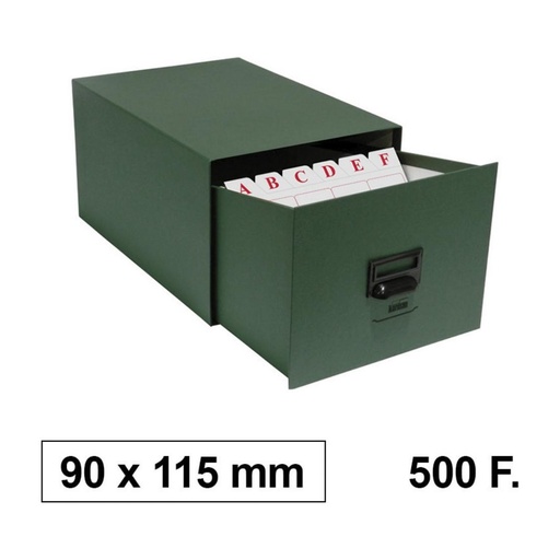 [180325] FICHERO KARMAN CARTÓN 90 X 115 MM PARA 500 FICHAS Nº1