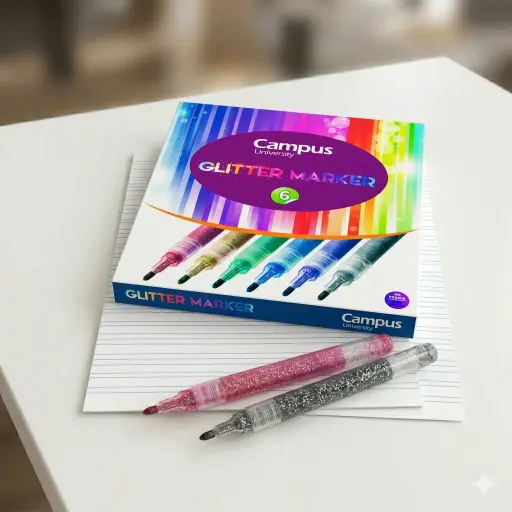 [081428] ROTULADOR CAMPUS GLITTER 1MM