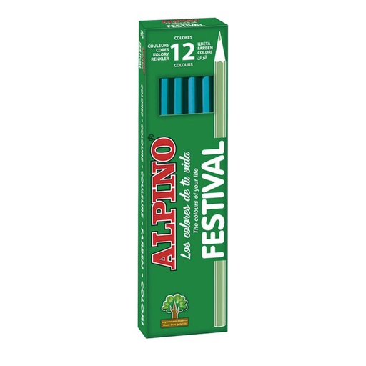 [649434] LAPICES ALPINO UNICOLOR AZUL CLARO 12 UNIDADES