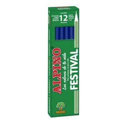 LAPICES ALPINO UNICOLOR AZUL OSCURO 12 UNIDADES