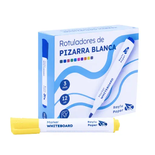 [704353] ROTULADOR DE PIZARRA BLANCA AMARILLO RAYLU FLOW