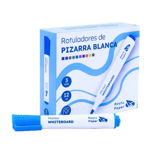 [704349] ROTULADOR DE PIZARRA BLANCA AZUL CLARO RAYLU FLOW 