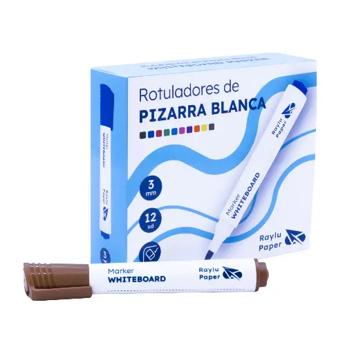 [704354] ROTULADOR DE PIZARRA BLANCA MARRON RAYLU FLOW 