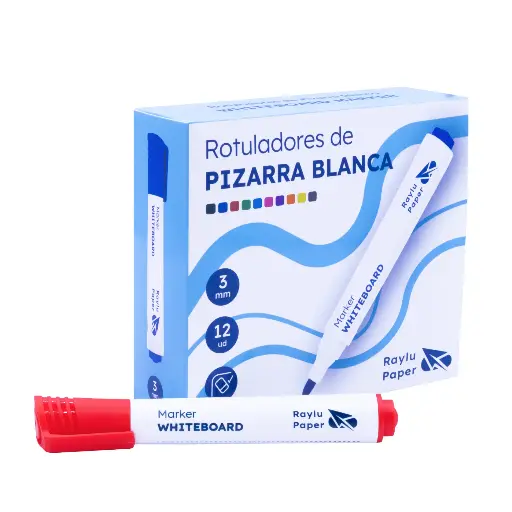[081442] ROTULADOR DE PIZARRA BLANCA ROJO RAYLU FLOW 
