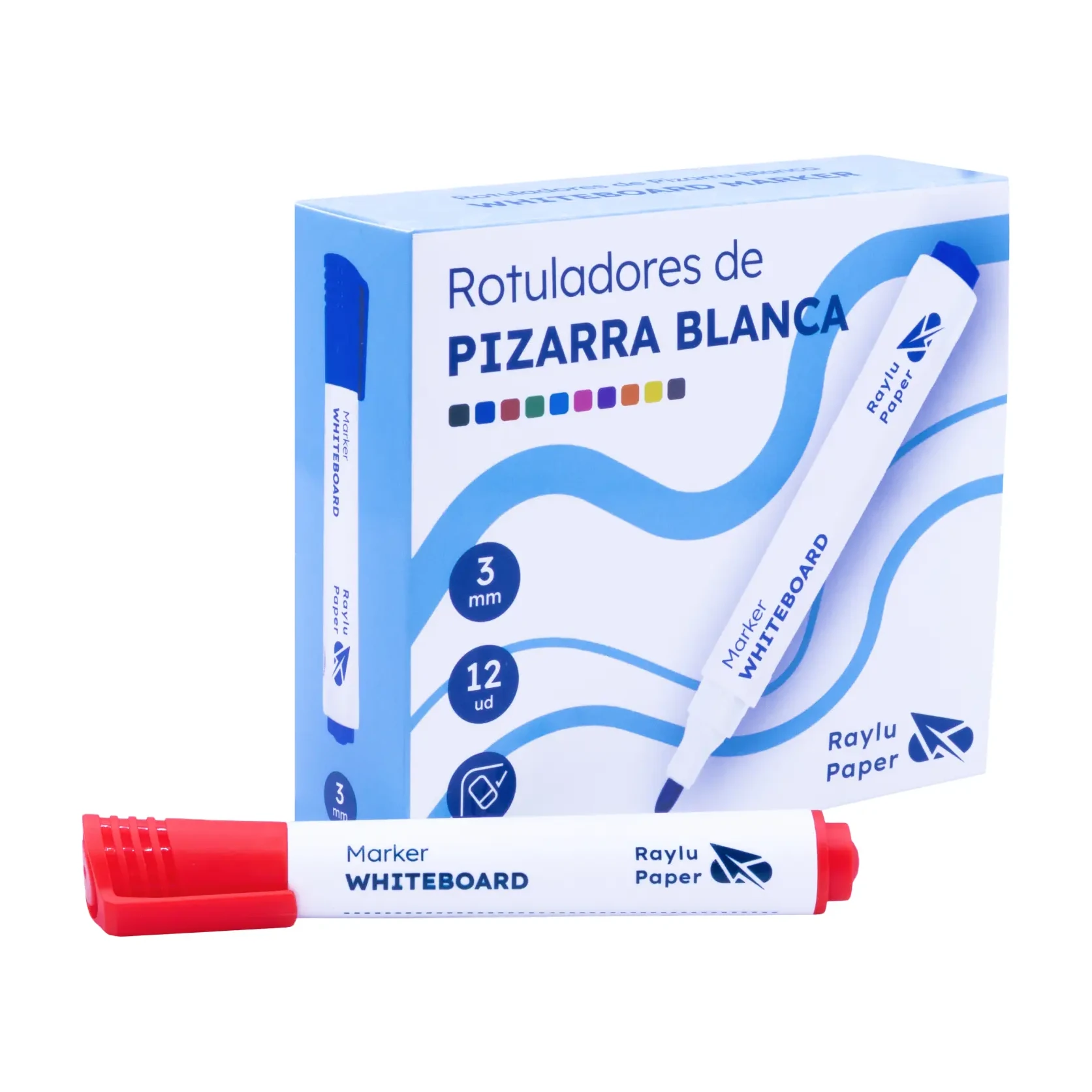 [081442] ROTULADOR DE PIZARRA BLANCA ROJO RAYLU FLOW 