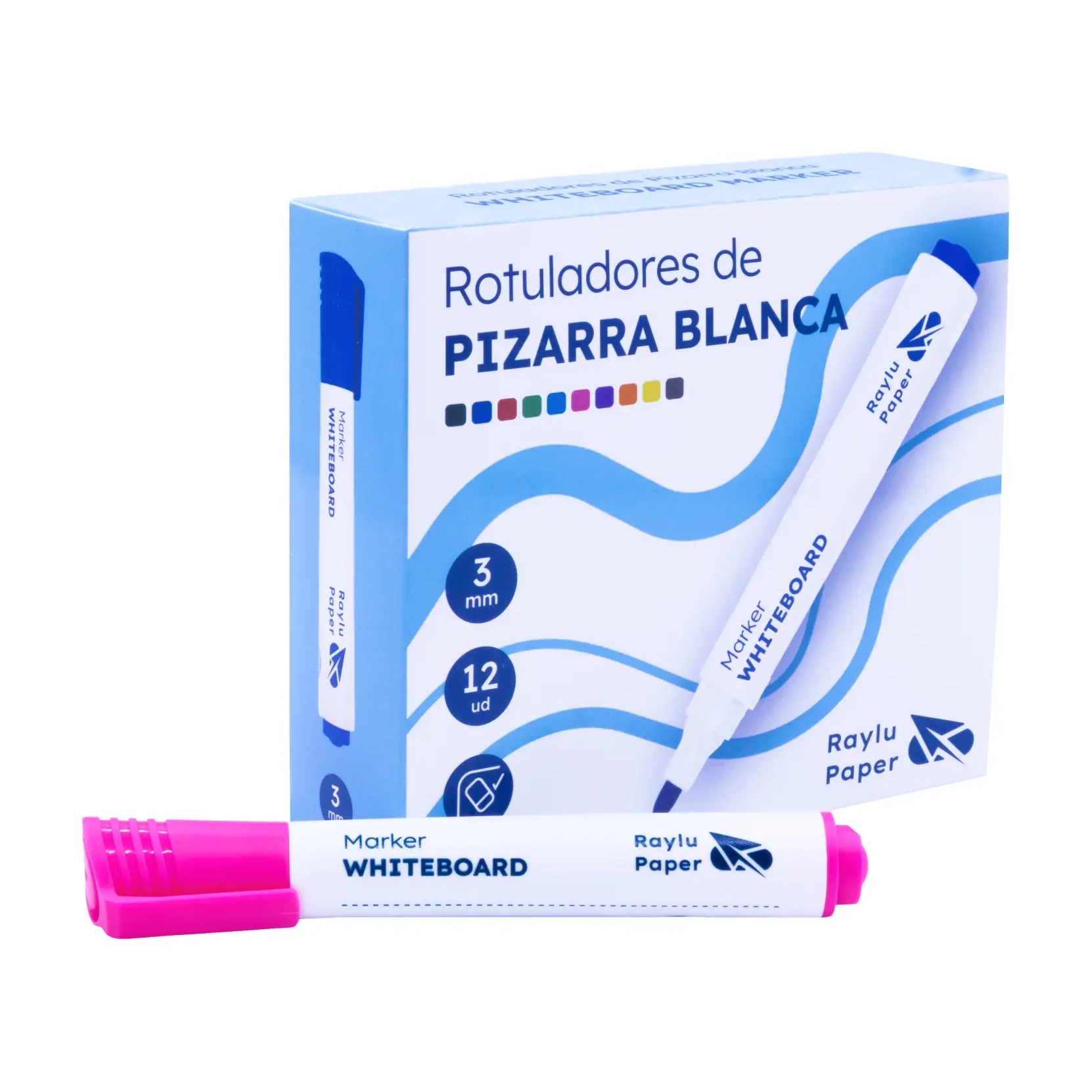 [704350] ROTULADOR DE PIZARRA BLANCA ROSA RAYLU FLOW 