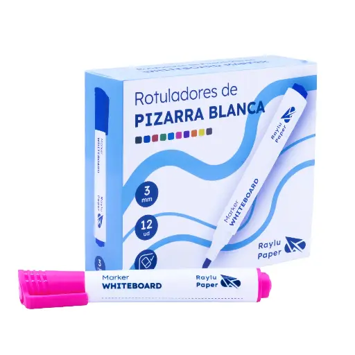 [704350] ROTULADOR DE PIZARRA BLANCA ROSA RAYLU FLOW 