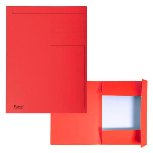 [180815] SUBCARPETA FOREVER 3 SOLAPAS CARTON RECICLADO 280GR A4 ROJO