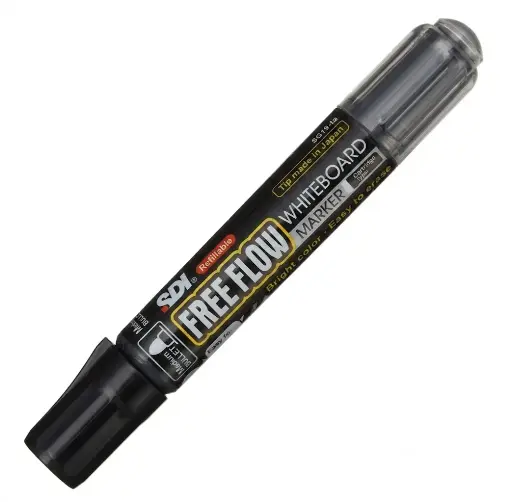 [825471] ROTULADOR FREE FLOW NEGRO RECARGABLE PARA PIZARRA BLANCA
