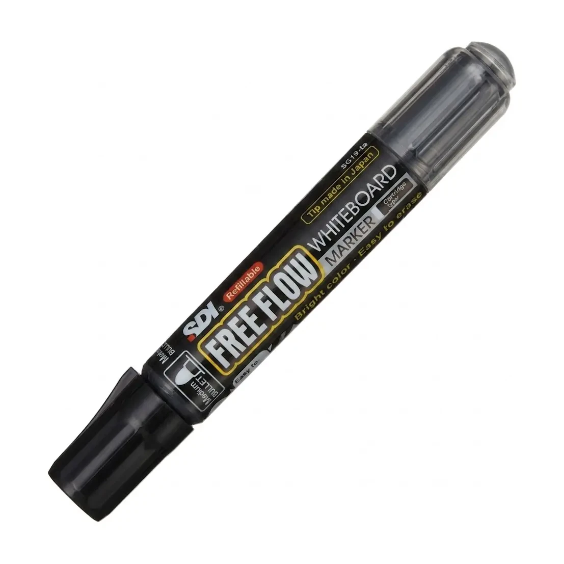 [825471] ROTULADOR FREE FLOW NEGRO RECARGABLE PARA PIZARRA BLANCA