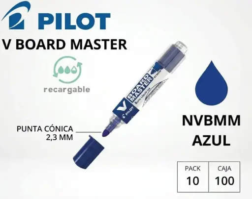 [119392] ROTULADOR PILOT V-BOARD MASTER PIZARRA BLANCA  AZUL