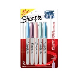 MARCADORES PERMANENTES MYSTIC GEMS BLÍSTER 5 COLORES PASTEL SHARPIE
