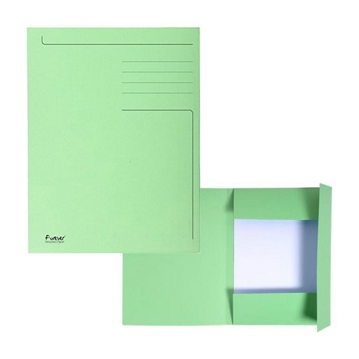 [180811] SUBCARPETA FOREVER 3 SOLAPAS CARTON RECICLADO 280GR A4 VERDE