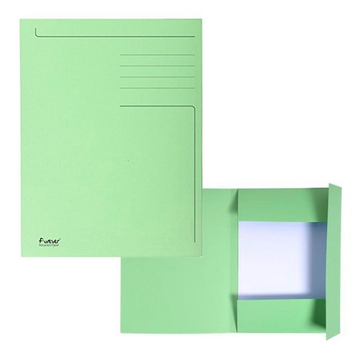 [180811] SUBCARPETA FOREVER 3 SOLAPAS CARTON RECICLADO 280GR A4 VERDE