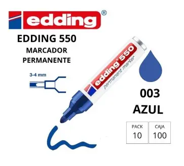 [120414] ROTULADOR EDDING PERMANENTE 550 AZUL