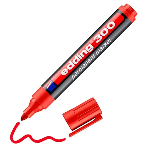 [120115] ROTULADOR EDDING 300 ROJO PUNTA CÓNICA 1,5-3 MM 