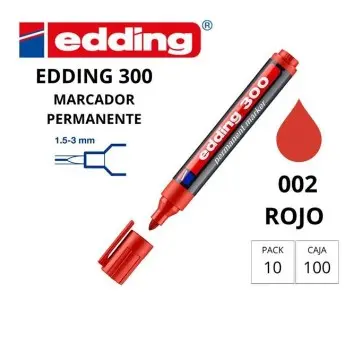 [120115] ROTULADOR EDDING PERMANENTE 300 – PUNTA CÓNICA 1,5-3 MM ROJO