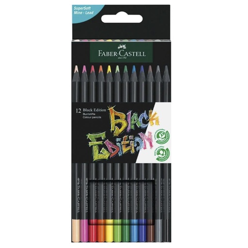 [081652] LÁPICES DE COLORES FABER-CASTELL BLACK EDITION 