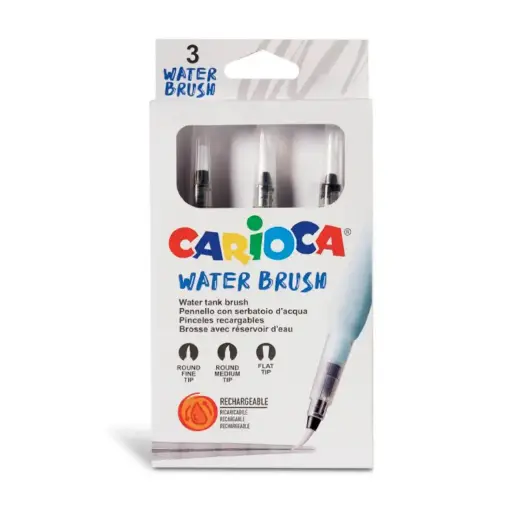 [825575] PINCELES RECARGABLES WATER BRUSH CARIOCA 3 UNIDADES