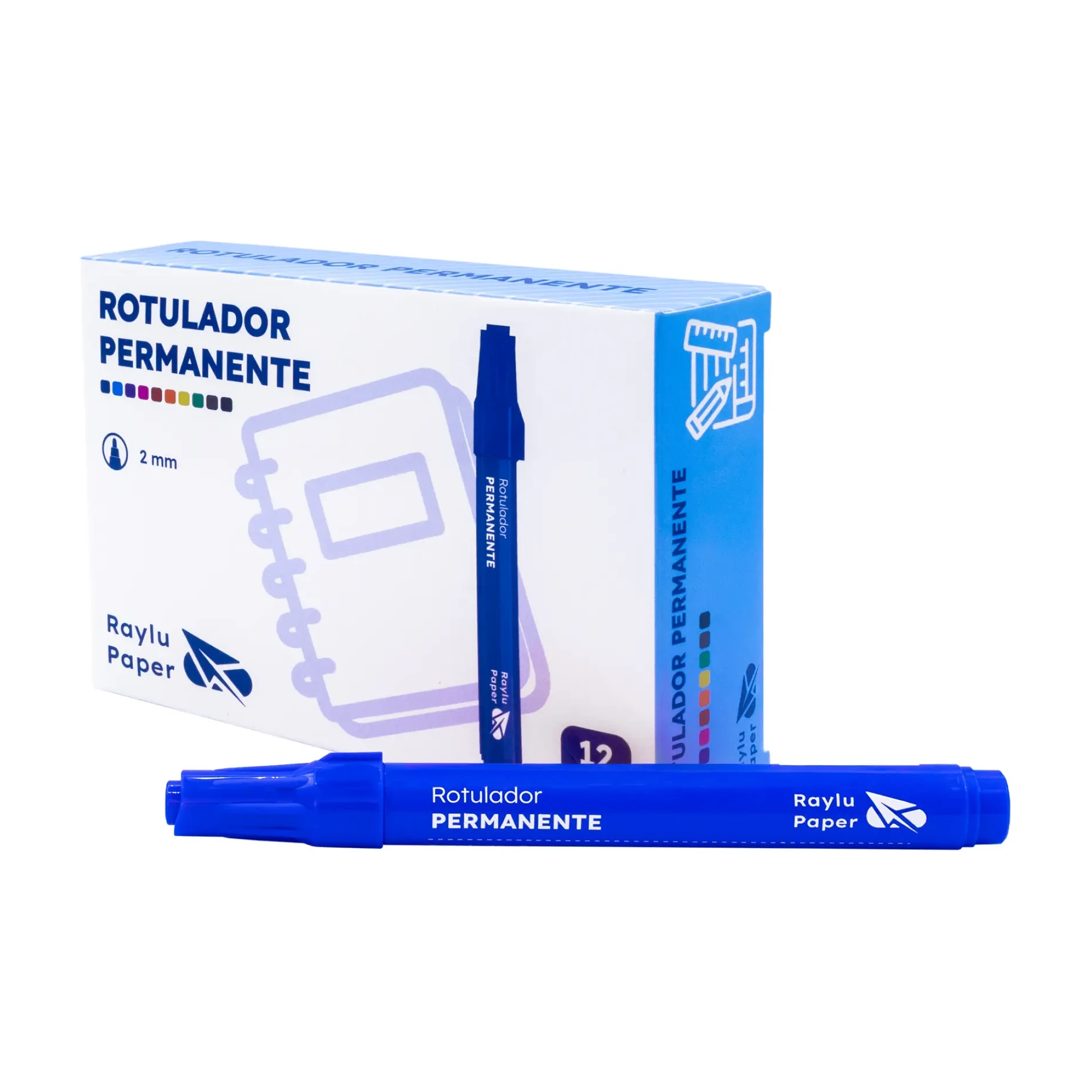 [080300] ROTULADOR PERMANENTE RAYLU ULTRAINK AZUL