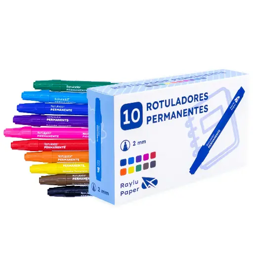 [704356] ROTULADOR PERMANENTE RAYLU ULTRAINK SURTIDO 10 UDS