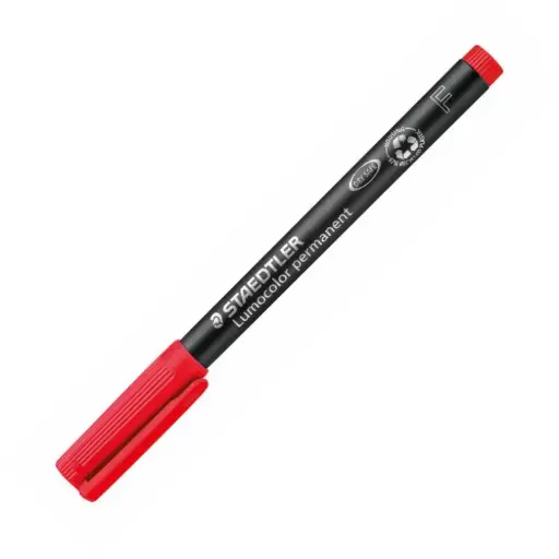[080230] ROTULADOR STAEDTLER LUMOCOLOR PERMANENTE 318-2 ROJO PUNTA FINA