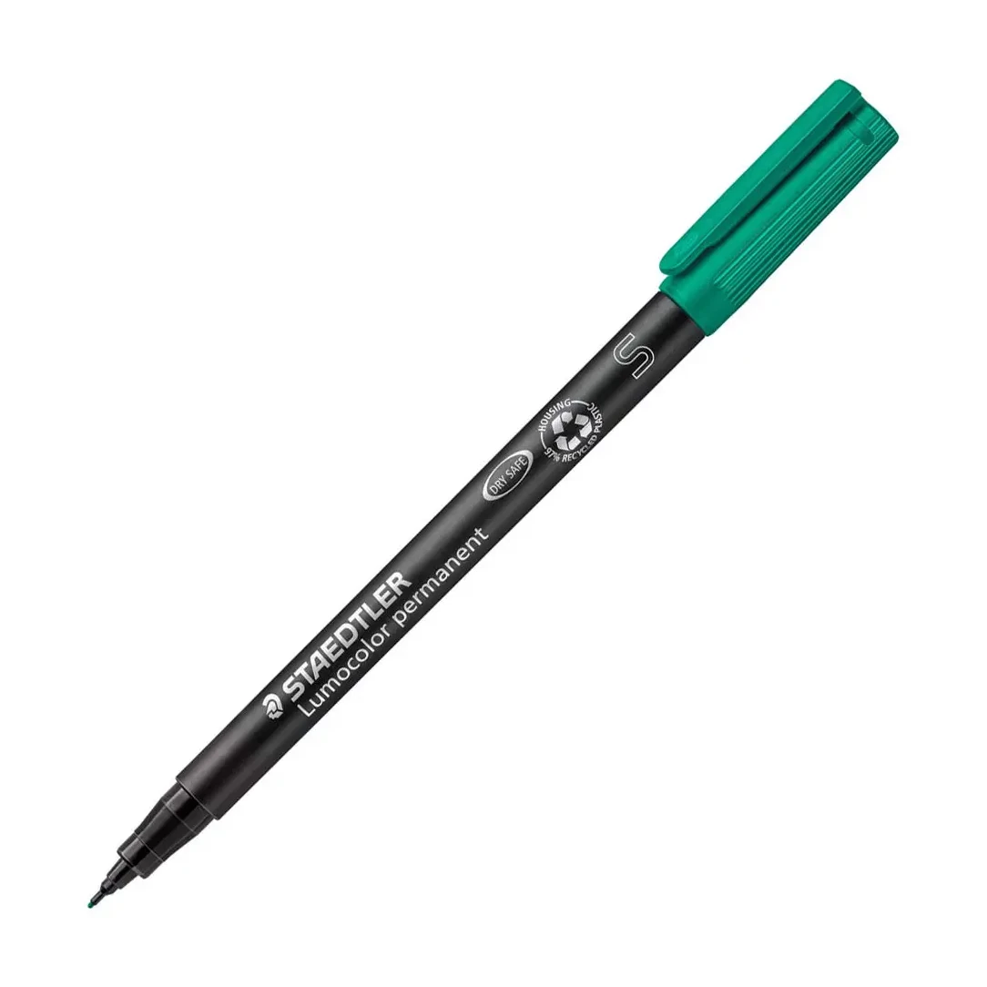 [249474] ROTULADOR STAEDTLER LUMOCOLOR PERMANENTE 313-5 VERDE PUNTA SUPERFINA