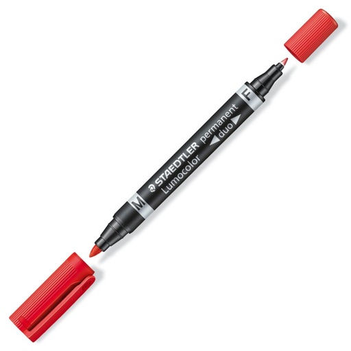 [081569] ROTULADOR STAEDTLER LUMOCOLOR PERMANENTE DUO 348 ROJO