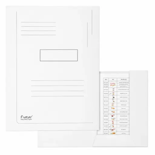 [181052] SUBCARPETA 2 SOLAPAS CARTULINA RECICLADA 280GR A4 BLANCO