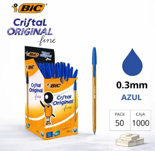 [119428] BOLÍGRAFO BIC CRISTAL FINE AZUL