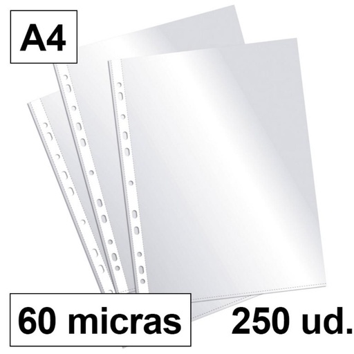 [180554] FUNDA MULTITALADRO PLUS A4 CRISTAL 50M