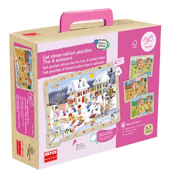 [825866] SET PUZZLES DE OBSERVACIÓN “LAS 4 ESTACIONES” 