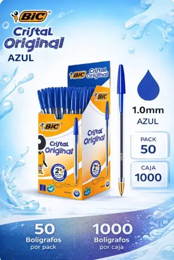 [080105] BOLÍGRAFO BIC CRISTAL ORIGINAL AZUL