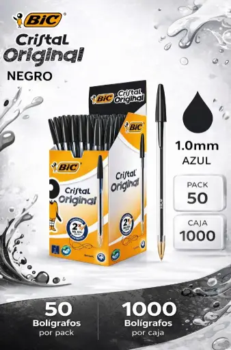 [080106] BOLÍGRAFO BIC CRISTAL ORIGINAL NEGRO