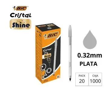 [119065] BOLÍGRAFO BIC CRISTAL PLATA · TINTA AZUL