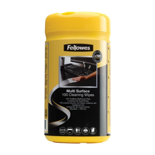 [249005] LIMPIADOR PREHUMEDECIDO FELLOWES DISPENSADOR 100 TOALLITAS
