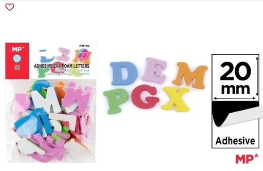 [825035] GOMA EVA LETRAS 20MM 24UD