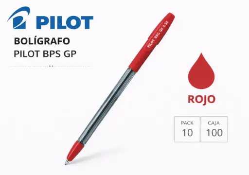[080125] BOLÍGRAFO PILOT BPS GP ROJO