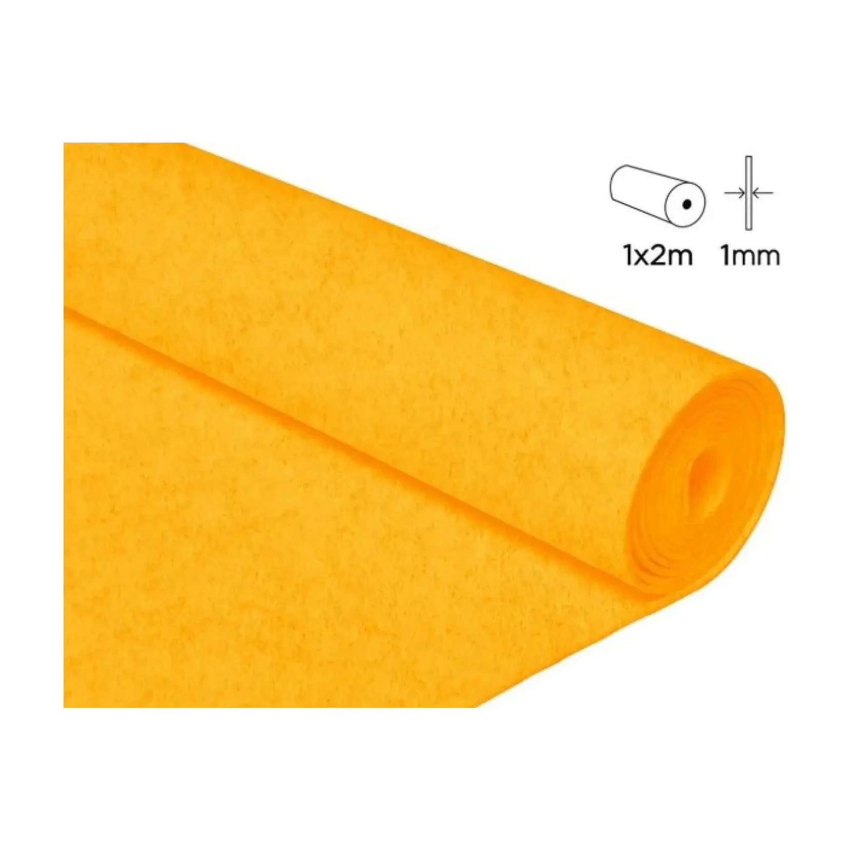 [825518] FIELTRO ACRÍLICO AMARILLO EN ROLLO 100×200CM 160 G/M² INNSPIRO