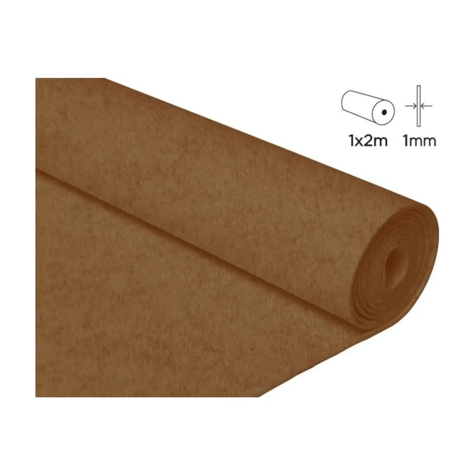 [825519] FIELTRO ACRÍLICO MARRON EN ROLLO 100×200CM 160 G/M² INNSPIRO